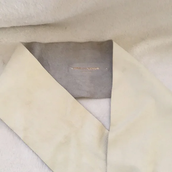 Comme des Garcons Cream Belt with Silver Ring